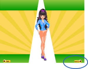 Completed avatar cusomization screen. At bottom right, a button that reads "Level 2" is circled.