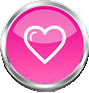 A white icon of a heart against a circular pink background.